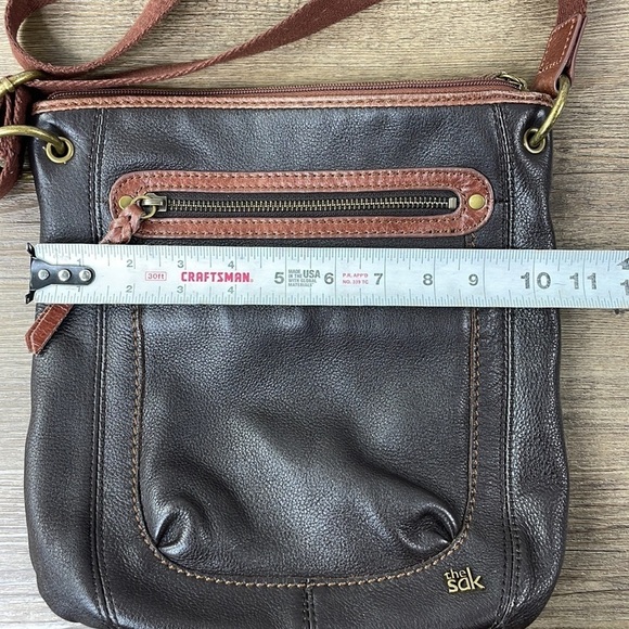 The Sak Cora Brown Genuine Leather Shoulder Bag, Crossbody Bag - Picture 5 of 9
